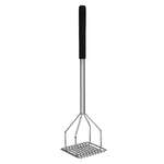 SLTMA018C, 18-Inch Stainless Steel Square Potato Masher with Soft Grip Chrome Plated