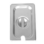 Thunder Group STPA7140CS, Quarter Size Slotted Cover for Steam Pan, Stainless Steel, Rectangular