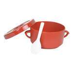 Thunder Group T-333, 72 Oz 10.5-inch Melamine Rice Container with Handles and Rice Spoon, BPA Free, Set of 2