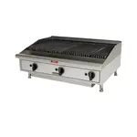Toastmaster TMLC48, 48-Inch Countertop Lava Rock Gas Charbroiler, UL