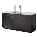 True Refrigeration True TDD-3-HC, 2 Taps 1/2 Barrel Draft Beer Cooler - Black, 3 Kegs Capacity