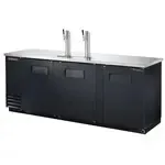 True Refrigeration True TDD-4-HC, 2 Taps 1/2 Barrel Draft Beer Cooler - Black, 4 Kegs Capacity