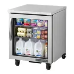 True Refrigeration True TUC-27G-HC~FGD01, 27.63-Inch 1 Section Undercounter Refrigerator with 1 Right Hinged Glass Door