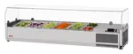 Turbo Air CTST-1500G-13-N, 59-inch Counter Top Salad Table Refrigerator, Clear Hood, Pan 1/6, 1/3