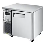 Turbo Air JUR-36S-N6 1 Solid Door Undercounter Refrigerator, Side Mount - Narrow