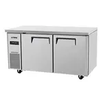 Turbo Air JURF-60-N 2 Solid Doors Undercounter Dual Temp, Side Mount