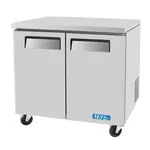Turbo Air MUR-36-N6 2 Solid Doors Undercounter Refrigerator