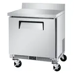 Turbo Air MWR-27S-N6, 1 Solid Door Worktop Refrigerator, Shallow Depth