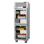 Turbo Air PRO-26-2R-G-PT-N 4 Glass Half Doors, Pass-Thru Top Mount Refrigerator