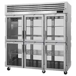Turbo Air PRO-77-6H-G-PT 12 Glass Half Doors Pass-Thru, Heated Cabinet