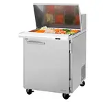 Turbo Air PST-28-12-N-L 1 Solid Door Mega-Top, Sandwich/Salad Prep Table, Left-Hinged