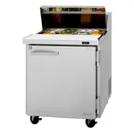 Turbo Air PST-28-N-L 1 Solid Door Sandwich/Salad Prep Table, Left-Hinged