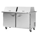 Turbo Air PST-60-24-N-DS 2 Solid Doors Mega-Top, Sandwich/Salad Prep Table, Dual-Sided Lid