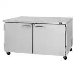 Turbo Air PUR-60-N 2 Solid Doors Undercounter Refrigerator