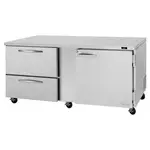 Turbo Air PUR-72-D2L-N, 2 Drawers 1 Left-Hinged Door Undercounter Refrigerator
