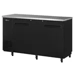Turbo Air TBB-24-60SB-N6 Underbar 24.5-Inch D Narrow, 2 Solid Door (61-Inch L), Black Vinyl Ext. Back Bar, R-600a
