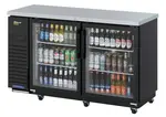 Turbo Air TBB-24-60SGD-N 61-Inch 2 Glass Door Underbar Back Bar, Black Vinyl Exterior