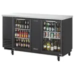 Turbo Air TBB-3SG-N, 69-Inch 2 Glass Doors Underbar Back Bar, Black Vinyl Ext.