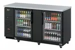 Turbo Air TBB-3SGD-N 69-inch Underbar 3 Glass Doors Back Bar, Black Vinyl Exterior