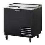 Turbo Air TBC-36SB-GF-N Underbar 1 Lid Black Vinyl Ext. Glass Chiller & Froster