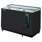 Turbo Air TBC-50SB-N6 Underbar 2 Lids Black Vinyl Ext. Bottle Cooler