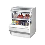 Turbo Air TCDD-36H-W-N, 36-Inch Curved Glass High Profile Refrigerated Bakery Case - 2 Shelves