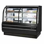 Turbo Air TCGB-60CO-B-N, 60.5-Inch 20.6 cu.ft. Curved Glass Refrigerated Bakery Display Case with 4 Shelves