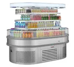 Turbo Air TIOM-36RSRS-N, 84-inch Oval Type Island Display Case, Stainless Steel Self-Serve Merchandiser