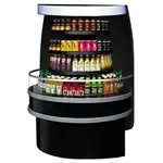 Turbo Air TIOM-48RB-N, 48-inch Semicircle Island Display Case, Black Self-Serve Merchandiser