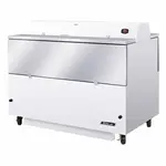 Turbo Air TMKC-49S-N-WA 49-Inch L Single Access Milk Cooler, White Vinyl & SS Ext. AL Int.