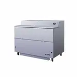 Turbo Air TMKC-58S-N-WA 58-Inch L Single Access Milk Cooler, White Vinyl & SS Ext. AL Int.