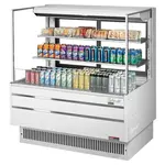 Turbo Air TOM-48L-UFD-W-3S-N, 46-inch 2 Shelf Low Profile White Open Display Case, Rear Sliding Door