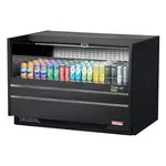 Turbo Air TOM-48UC-B-N, 48-inch Black Horizontal Low Profile Open Display Case, Drop-in