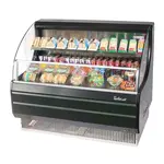 Turbo Air TOM-50LB-SP-N Open Display Horizontal Merchandiser 50-Inch L Low Profile Solid Side Panel-Black
