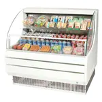 Turbo Air TOM-50LW-SF-N Open Display Horizontal Merchandiser 50-Inch L Low Profile SS Front Panel-White