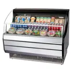 Turbo Air TOM-50SB-SF-N Open Display Horizontal Merchandiser 50-Inch L Slim Line SS Front Panel-Black