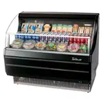 Turbo Air TOM-50SB-SP-A-N Open Display Horizontal Merchandiser 50-Inch L Slim Line Solid Side Panel-Black Ext.& Int.