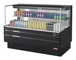 Turbo Air TOM-60L-UF-B-2S-N, 58-inch Horizontal Low Profile Black Open Display Case, 1 Shelf