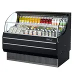 Turbo Air TOM-60SB-SF-A, Black (Exterior and Interior) 63-inch Slim Line Horizontal Air Curtain Display Case with Front Panel