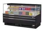 Turbo Air TOM-72L-UF-B-2S-N, 71-inch Horizontal Low Profile Black Open Display Case, 1 Shelf