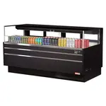 Turbo Air TOM-72L-UFD-B-1S-N, 71-inch Low Profile Black Open Display Case, Rear Sliding Door