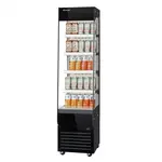 Turbo Air TOM20-75N-B 20-Inch Vertical Black Open Display Merchandiser, Slim-Line, 4 Shelves