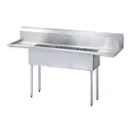 Turbo Air TSA-3-D1, 18 x 18 x 11-inch Three Compartment Sink, Stainless Steel