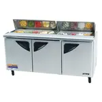 Turbo Air TST-72SD-N 3 Solid Doors Sandwich/Salad Unit
