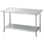 Turbo Air TSW-3036-E, 36-inch Stainless Steel Work Table with Galvanized Shelf