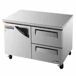 Turbo Air TUF-48SD-D2-N 1 Solid Door+2 Drawers Undercounter Freezer