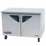 Turbo Air TUF-48SD-N 2 Solid Doors Undercounter Freezer