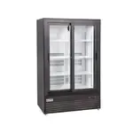 Unity BLU-36SB, 36-Inch Narrow Low Profile Two Sliding Glass Door Merchandiser Refrigerator