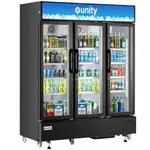 Unity U-72M, 71-Inch Three Glass Door Merchandiser Refrigerator with LED Lighting
