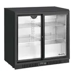 Unity U-BB2, 36-Inch Countertop Two Sliding Door Merchandising Bar Cooler